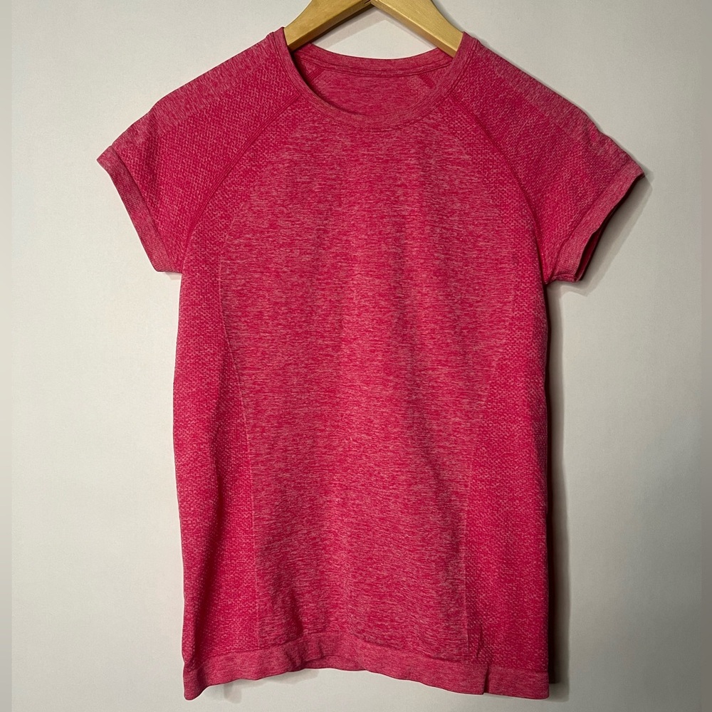 Sweaty Betty Women’s Hot Pink Athlete Seamless Short Sleeve Tee Size 6